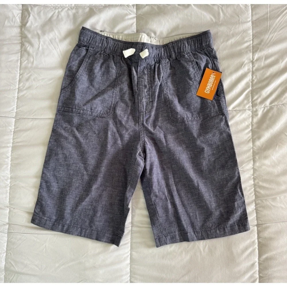 NWT Gymboree Blue Chambray Prairie Fields Shorts Size 12 Drawstring Pockets
